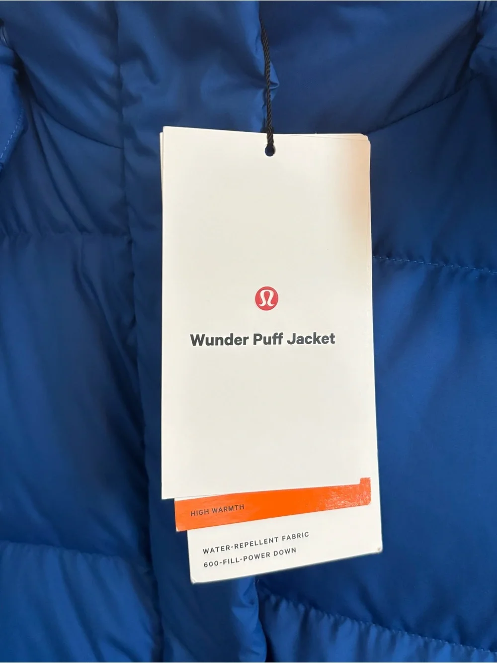 NWT Lululemon Athletica Wander Puff Jacket with Hood, Royal Blue, Size 8